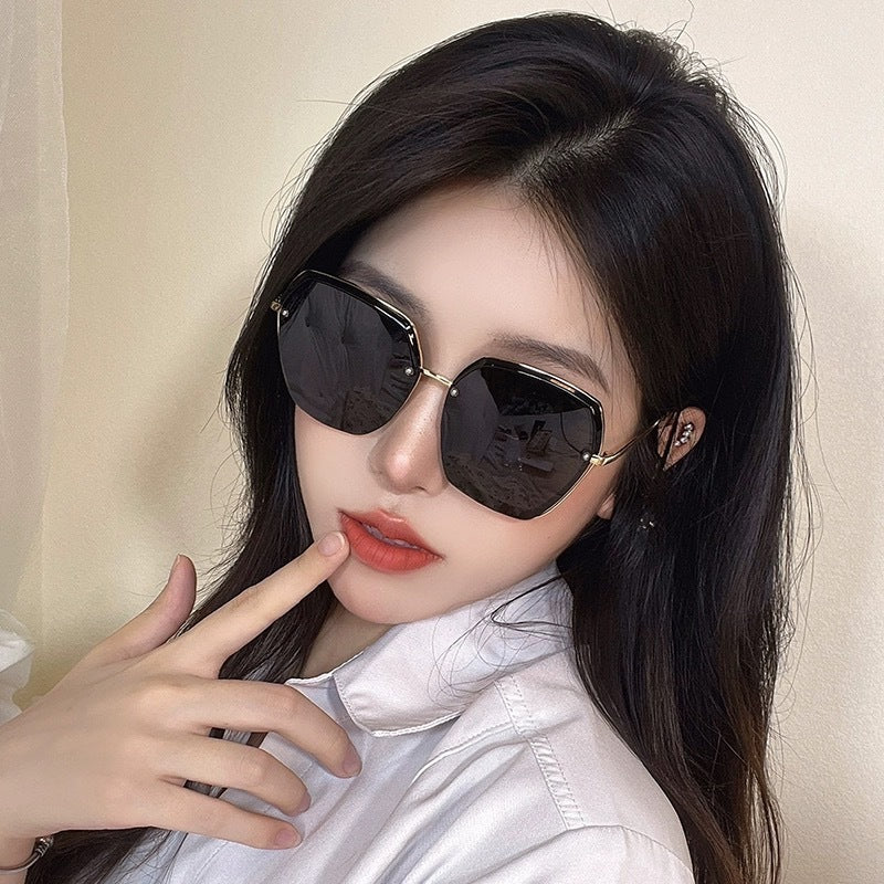Wholesale Polarized Fashion Polygon Versatile Large Frame Sunglasses