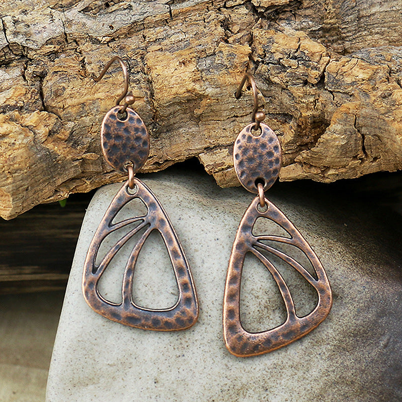 Wholesale Popular Retro Bohemian Geometric Alloy Exaggerated Earrings