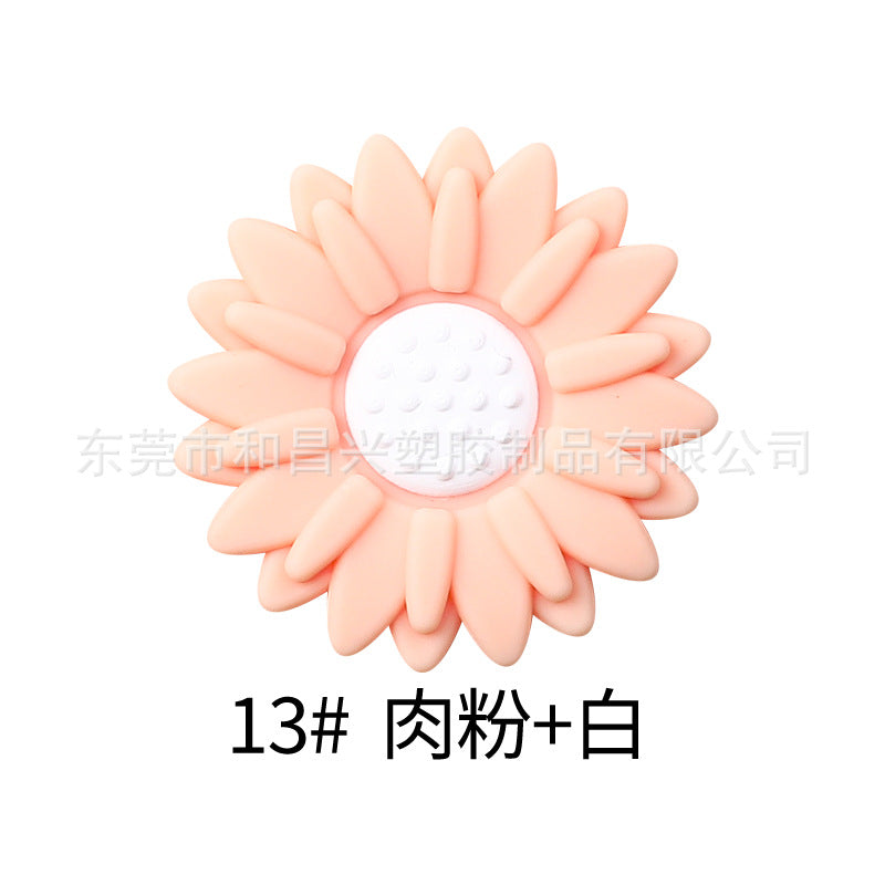 Wholesale  20pcs  Colorful Daisy Silicone Beads
