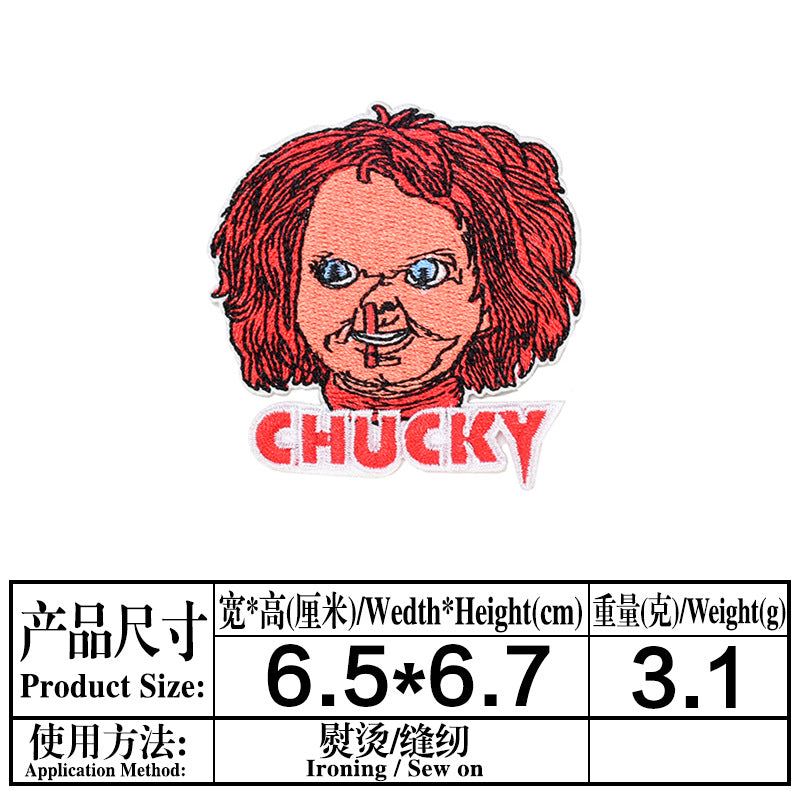 Wholesale Twill  Embroidered Patch y Clown Badge DIY Fashion Accessory for Coat Bag Hat