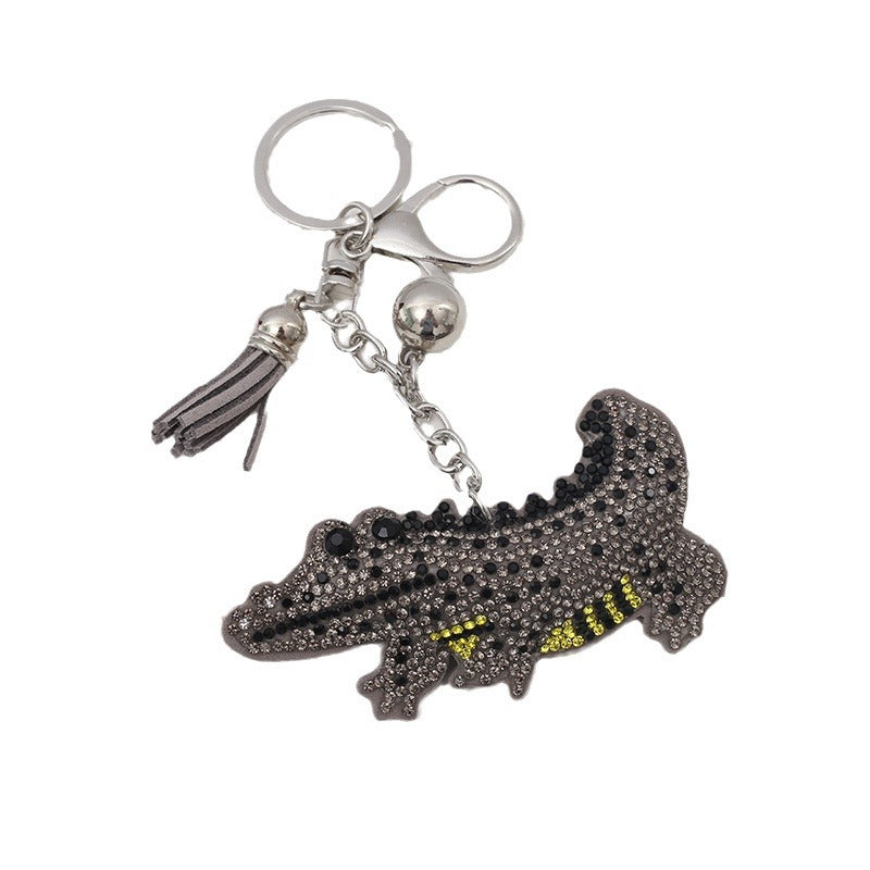 Wholesale Creative Cartoon Crocodile Hot Diamond Keychain