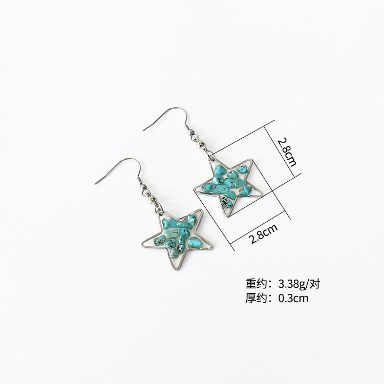 Wholesale 10pcs Creative New Style 925 Silver Turquoise Earrings