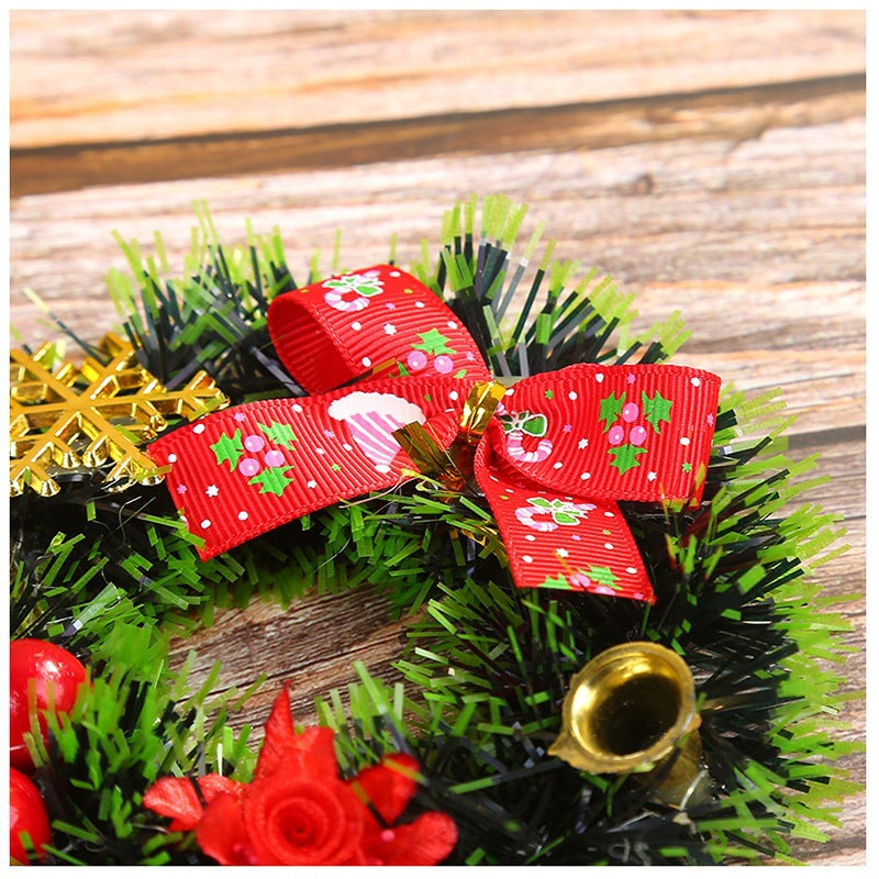 Wholesale Christmas Wreath Decorations 12cm Plastic Simulation Flowers