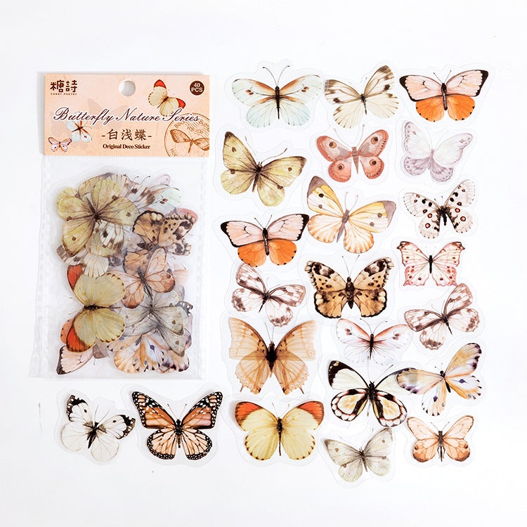 Wholesale Butterfly Nature Series Retro Art Handheld Small Size Collage