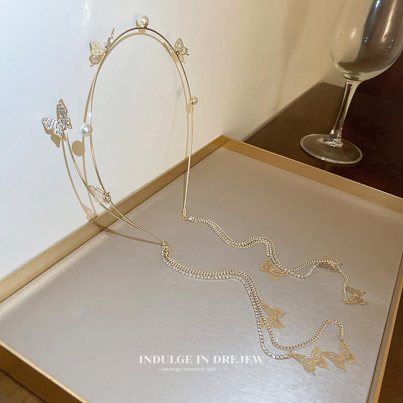 Wholesale Bowknot Tassel Sen Series Rhinestone Hair Hoop