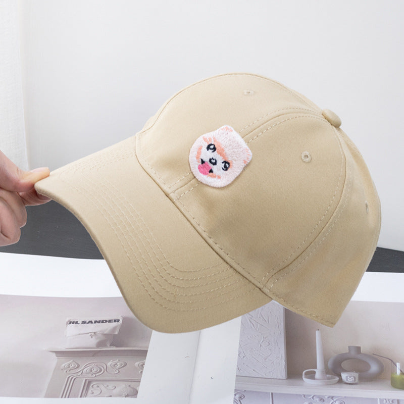 Wholesale Cute Puppy Patch Embroidered Visor Curved Brim Baseball Cap