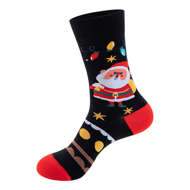 Wholesale Christmas Socks Snowman Santa Claus Cartoon Mid-calf Socks