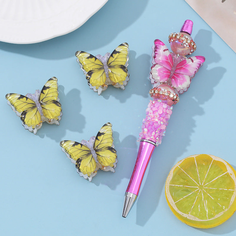 Wholesale 10pcs butterfly pen beads cartoon creative beads