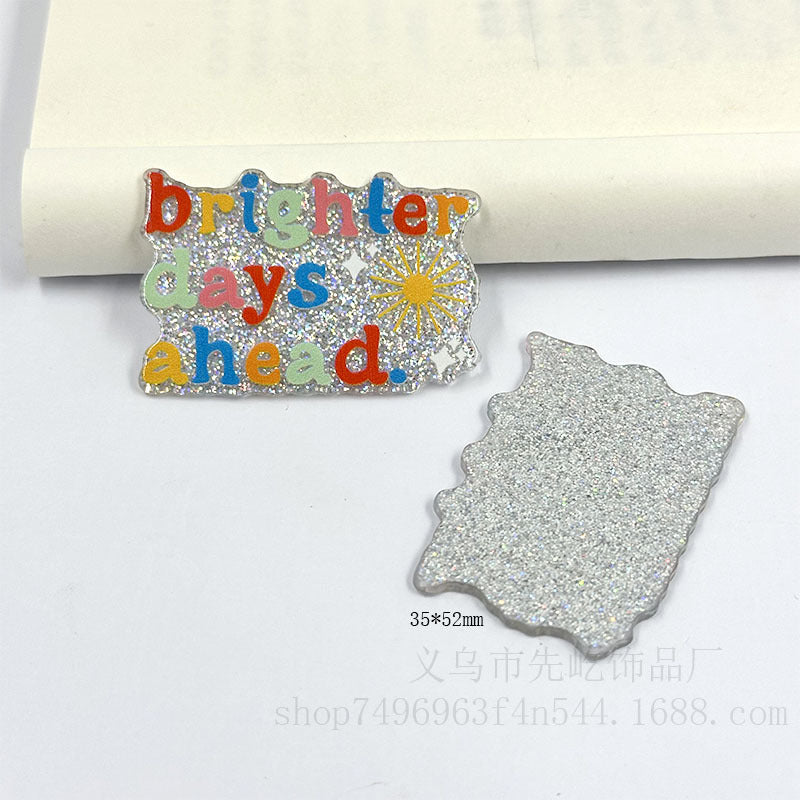 Wholesale 50pcs Loose Powder Cartoon Cartoon Organ Acrylic DIY Patch Accessories