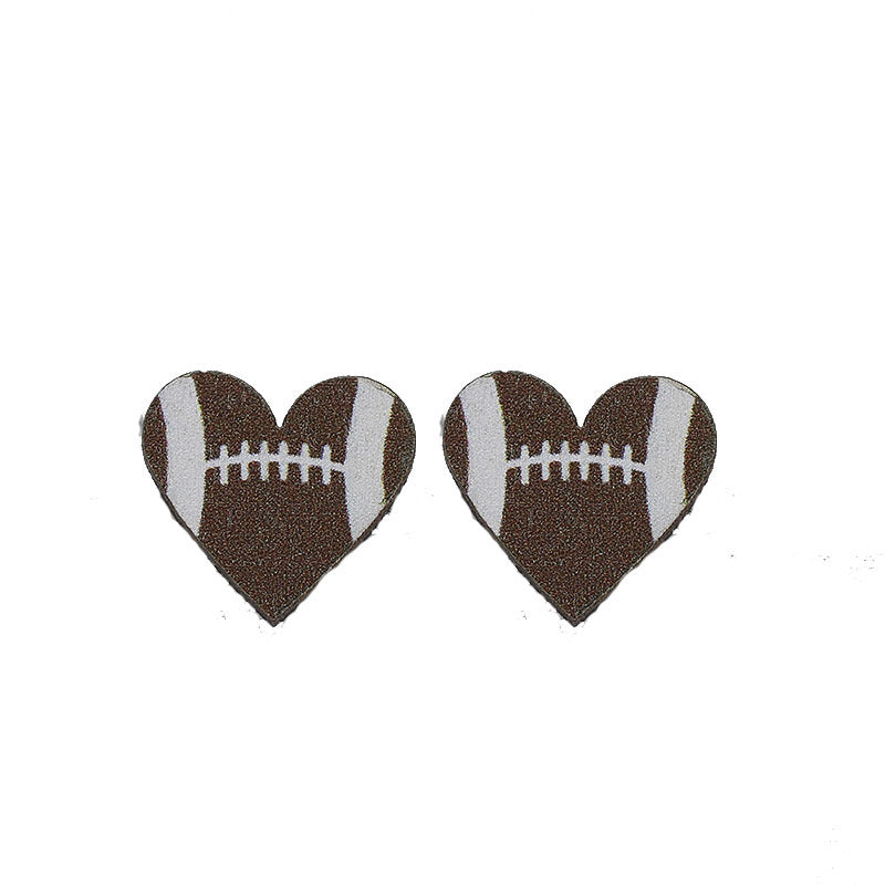 Wholesale of Western Cowboy Love Cow Wooden Earrings