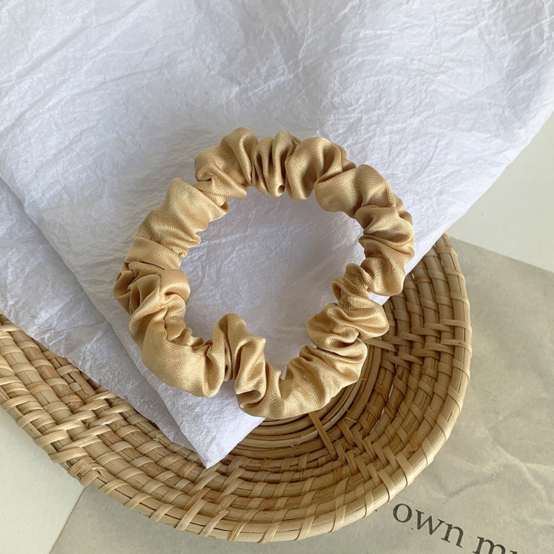 Wholesale Solid Color Satin Small Hair Tie