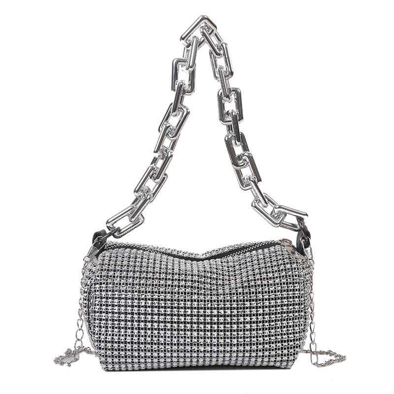 Wholesale Rhinestone Chain Fashion Personality Crossbody Underarm Bag