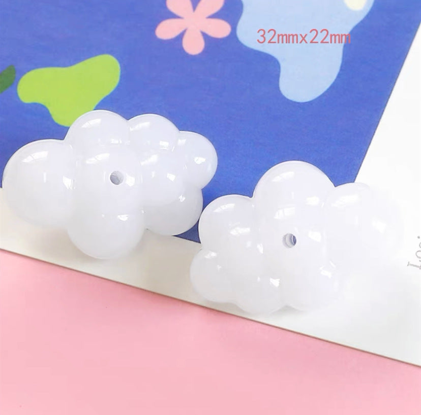 Wholesale Acrylic Colorful Cute Cloud Beads