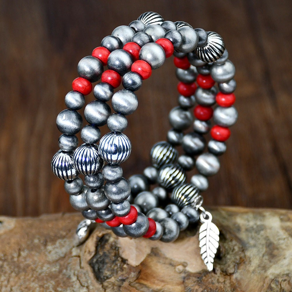 Wholesale Bohemian Ethnic Style Antique Tin Beaded Bracelet