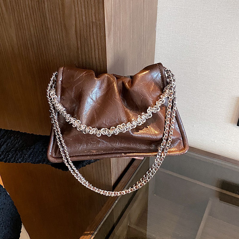 Wholesale 2023 Autumn PU Chain Pleated Cloud Crossbody Bag