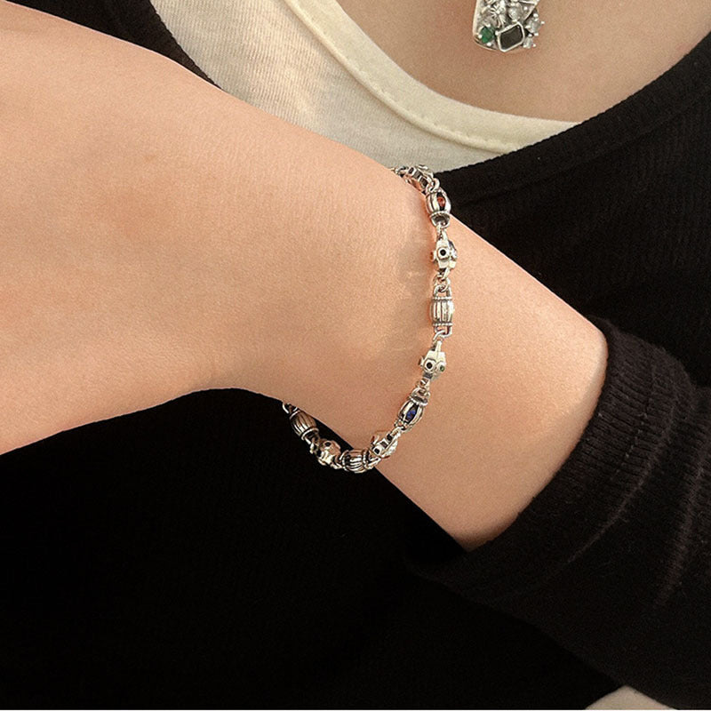 Wholesale retro style copper creative necklace and bracelet set