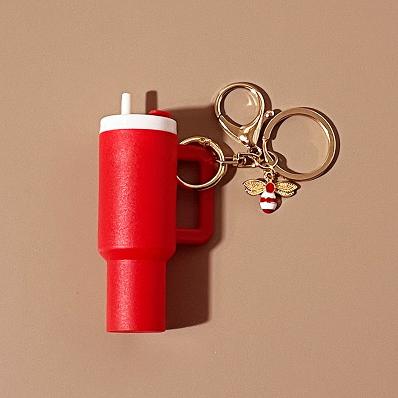 Wholesale Ice Cup Mini Tumbler Cup Keychains with Key Chain Pendant Can Put Lipstick Backpack Small Pendant Can Wrap