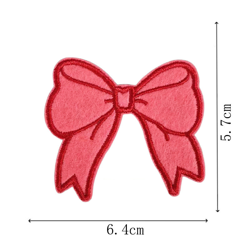 Wholesale Red diverse bow embroidery DIY Patches