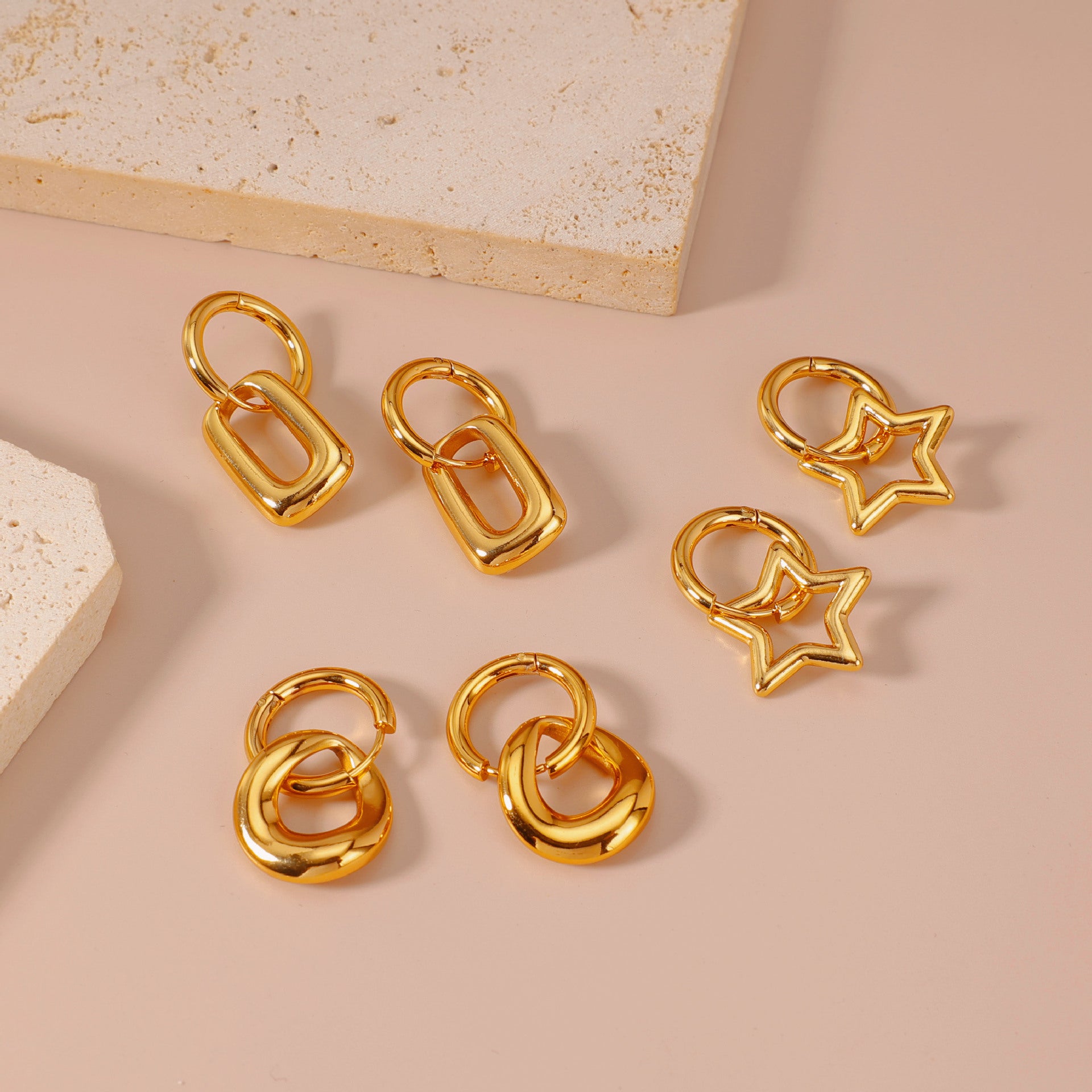 Wholesale fashionable versatile stainless steel hoop earrings
