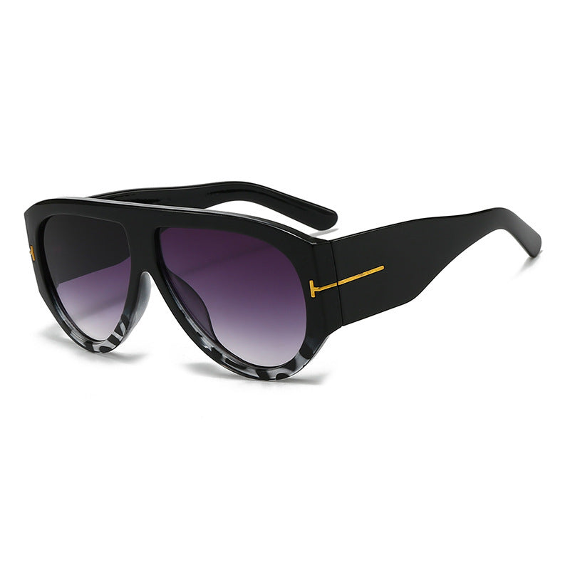 Wholesale Large-frame sunglasses  glasses retro UV-resistant sunglasses