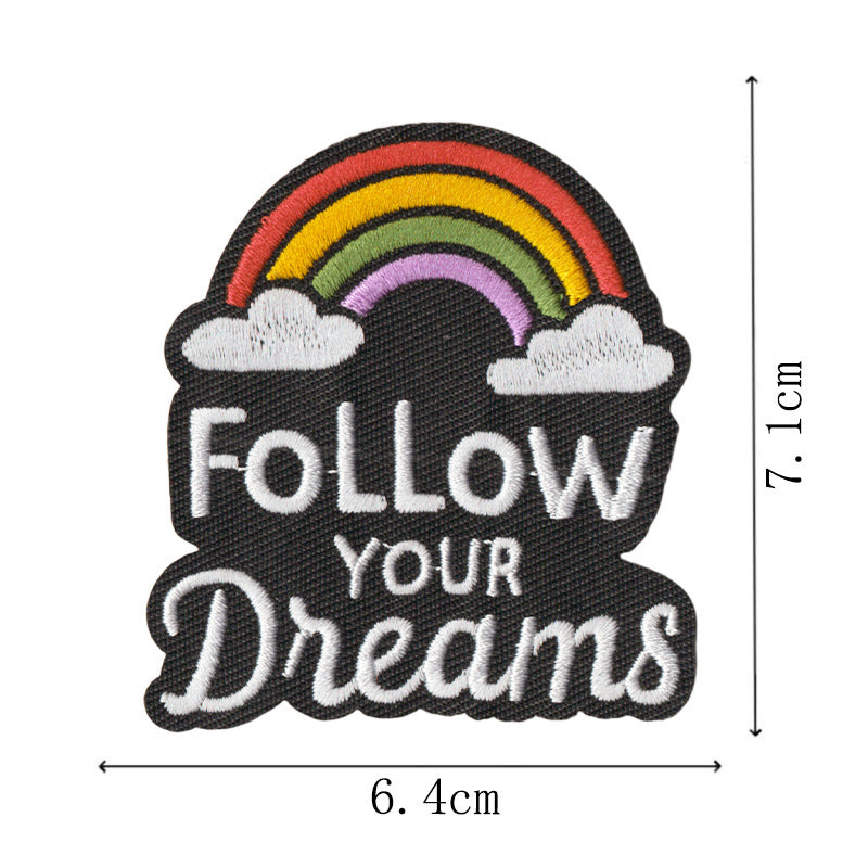 Wholesale Trendy Letter Quote Embroidered Patches No Sew Iron On DIY Accessory For Clothes Bags Towels 10 Pack