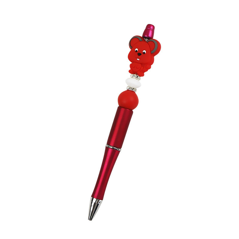 Wholesale 10PCS DIY Handmade Cartoon Mouse Silicone Bead Pen