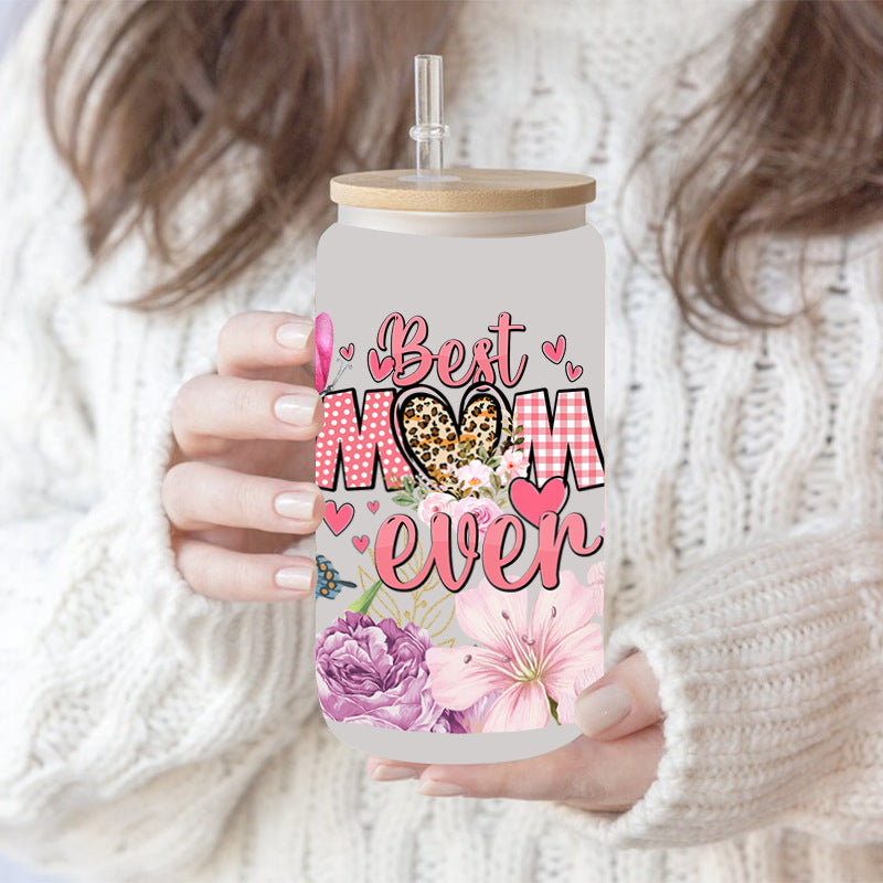 Wholesale Cartoon Family Love Mother' s Day Print 16oz Cup UV DTF Wraps