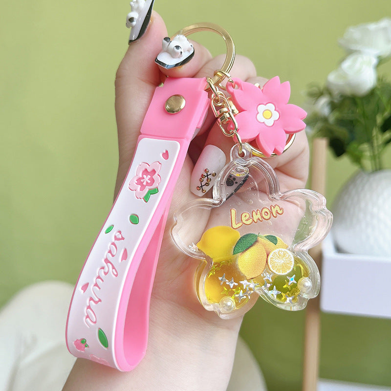 Llavero acrílico al por mayor para frutas engrasadas