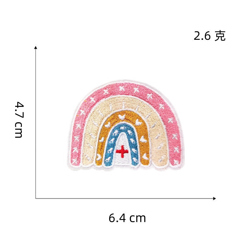 Wholesale Cartoon Heart Embroidered Iron On Patches For Nurse S Day Clothing Decoration