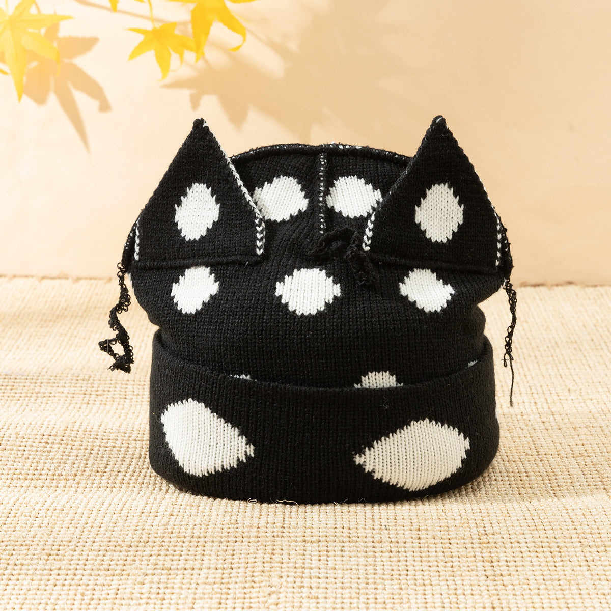 Wholesale Cute Cat Ears Knitted Hat Children's Cold-proof and Warm Woolen Hat
