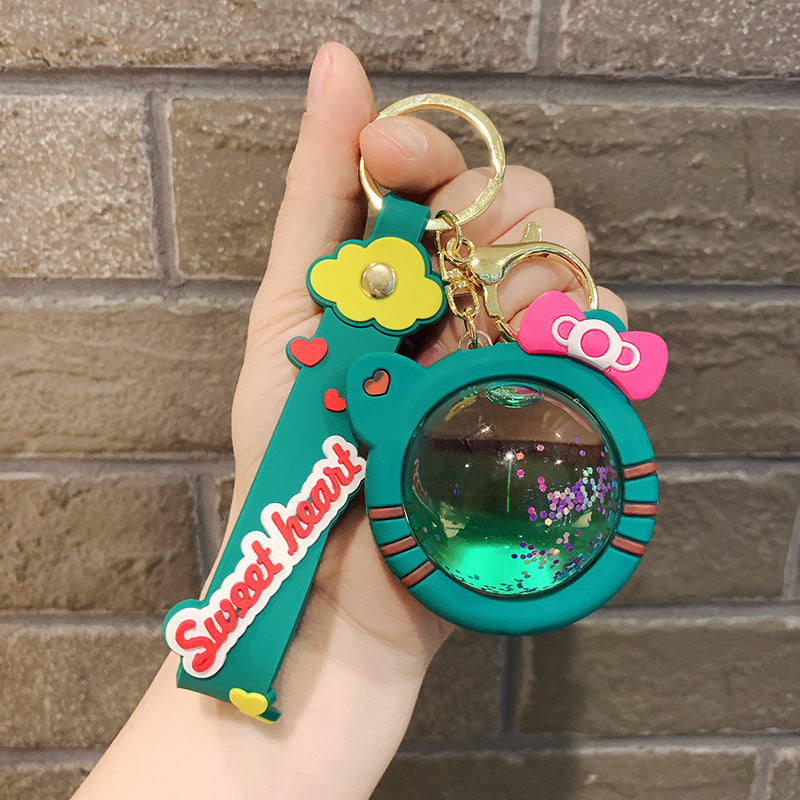 Llavero a la deriva del colegio de gatos al por mayor de planeta acrílico