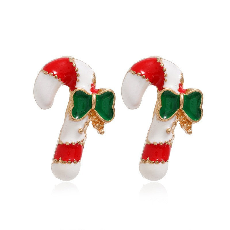 Wholesale Christmas snowflake candy bell reindeer earrings