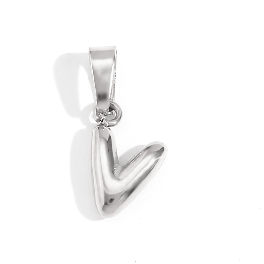 Wholesale Stainless Steel Gold Mini Bubble Letter Pendant
