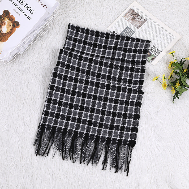 Wholesale Long Imitation Cashmere Small Plaid Scarf