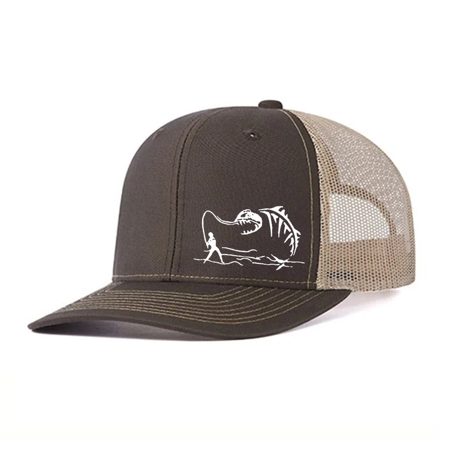 Wholesale Fisherman print mesh color breathable baseball