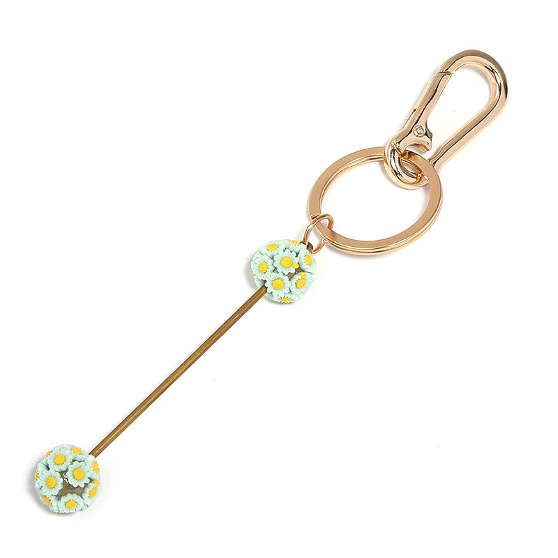 Wholesale 5pcs Original Heavy Industry DIY Rhinestone Flower Metal Key Lobster Clasp Accessories Pendant