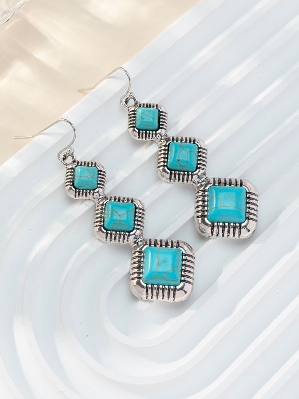 Wholesale Alloy ethnic style bohemian exaggerated earrings