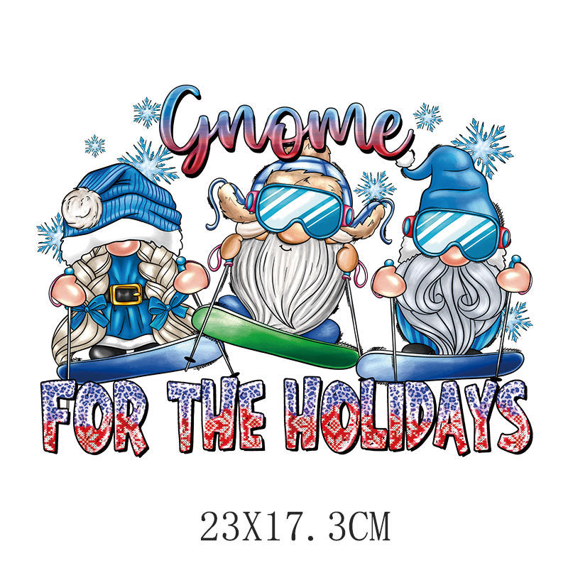 Wholesale Colorful Cartoon Christmas Heat Transfer  UV DTF Ready to Press Transfers Wraps