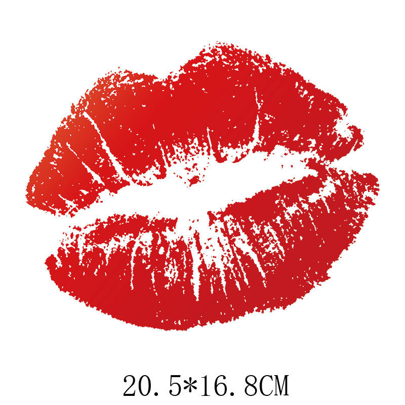 Wholesale 5pcs/pack Red lips car Valentine' s Day UV DTF Ready to Press Transfers Wraps