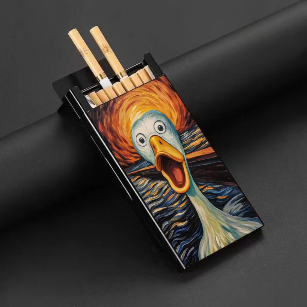 Wholesale Metal Fine Tube Anti Drop and Moisture-proof Painted Creative Cigarette Box