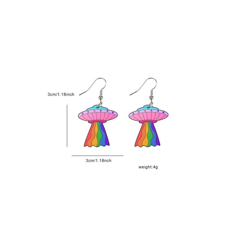 Wholesale LGBT Rainbow Pride Month Butterfly Sunflower Acrylic Earrings