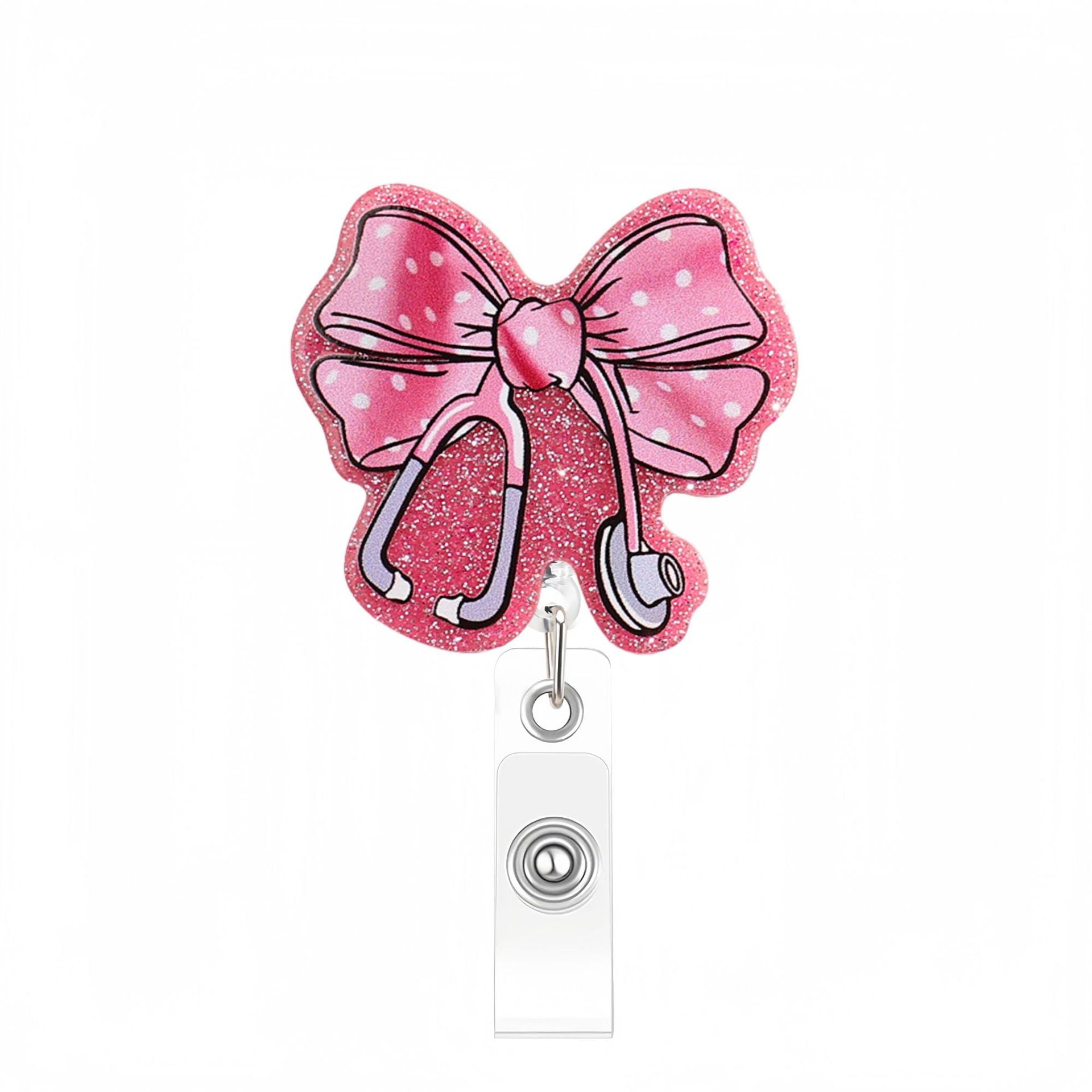 Wholesale Pink medical staff name tag  Badge Reels