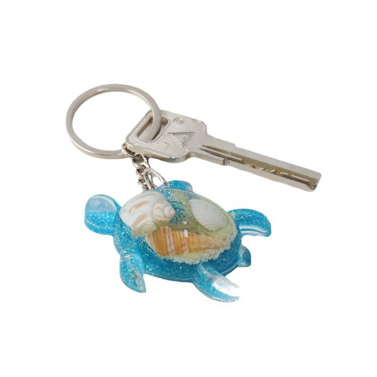 Wholesale 6pcs Ocean Turtle Creative Metal Keychain
