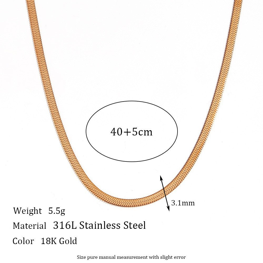 Wholesale blade chain box Stainless Steel Necklace