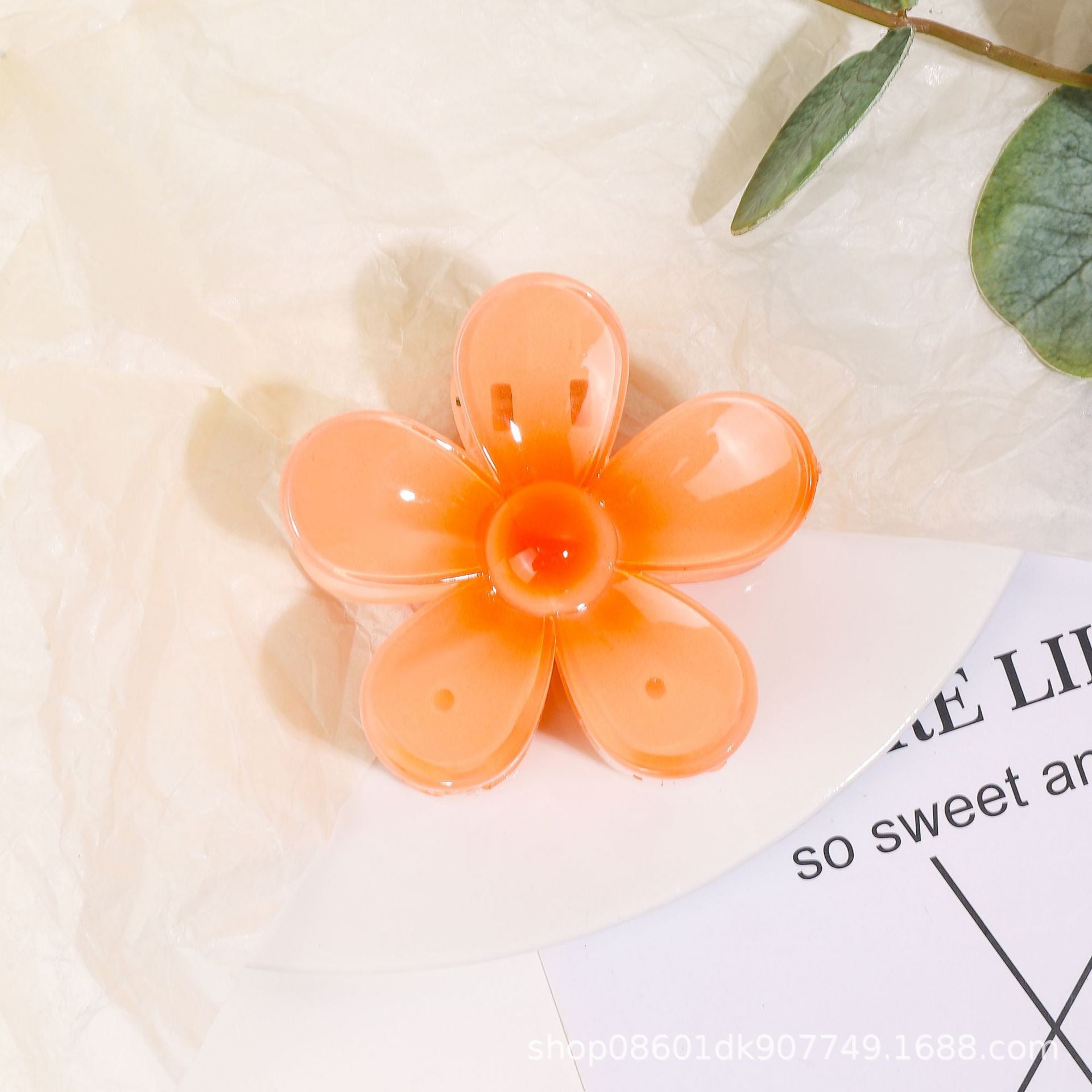 Wholesale Colorful Acrylic Egg Flower Women's Head DIY Shark Clip Hairpin Jewelry