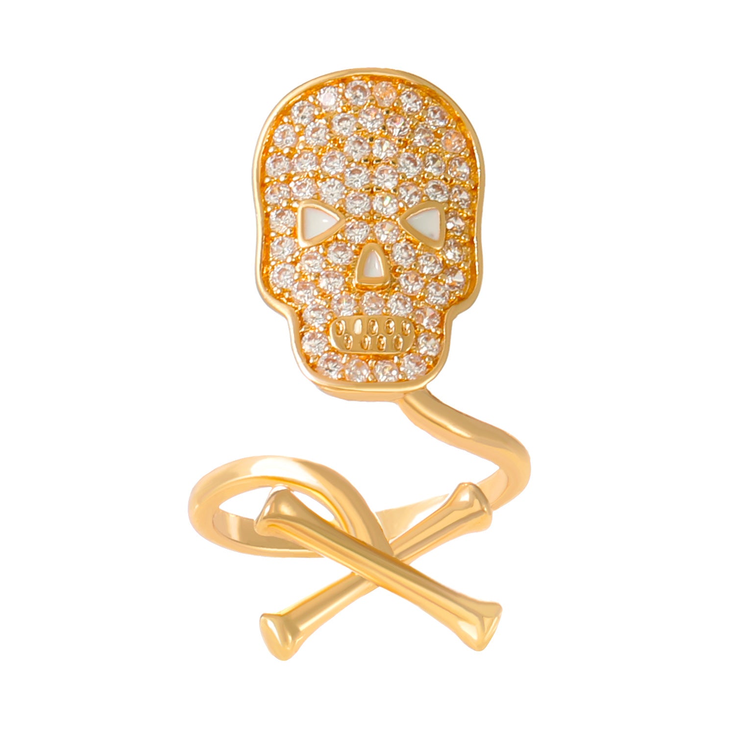 Wholesale  Geometric Diamond Opening Nail Copper Ring