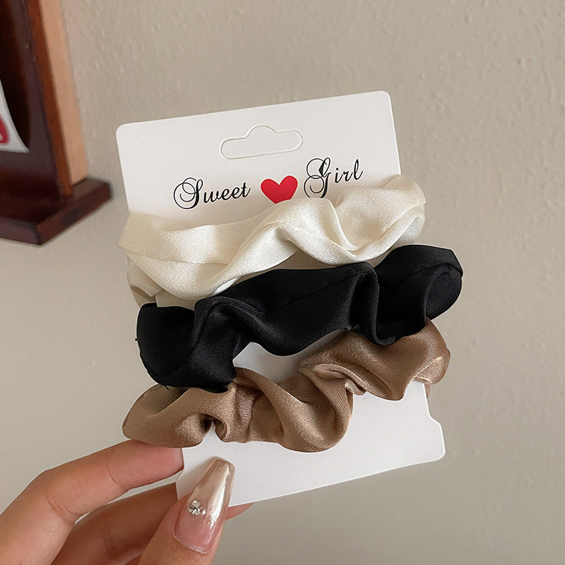 Wholesale Satin High Elasticity Durable Rubber Band Hair Tie