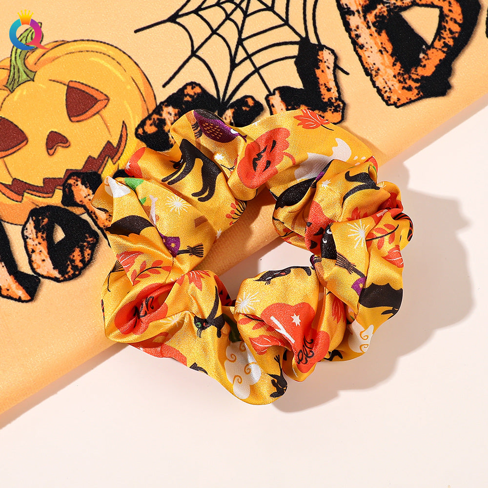 Wholesale Halloween Large Intestine Hair Ring, Pumpkin Skull, Personality Holiday Hair Accessories