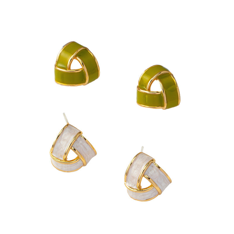 Wholesale Cross Enamel Stud Earrings