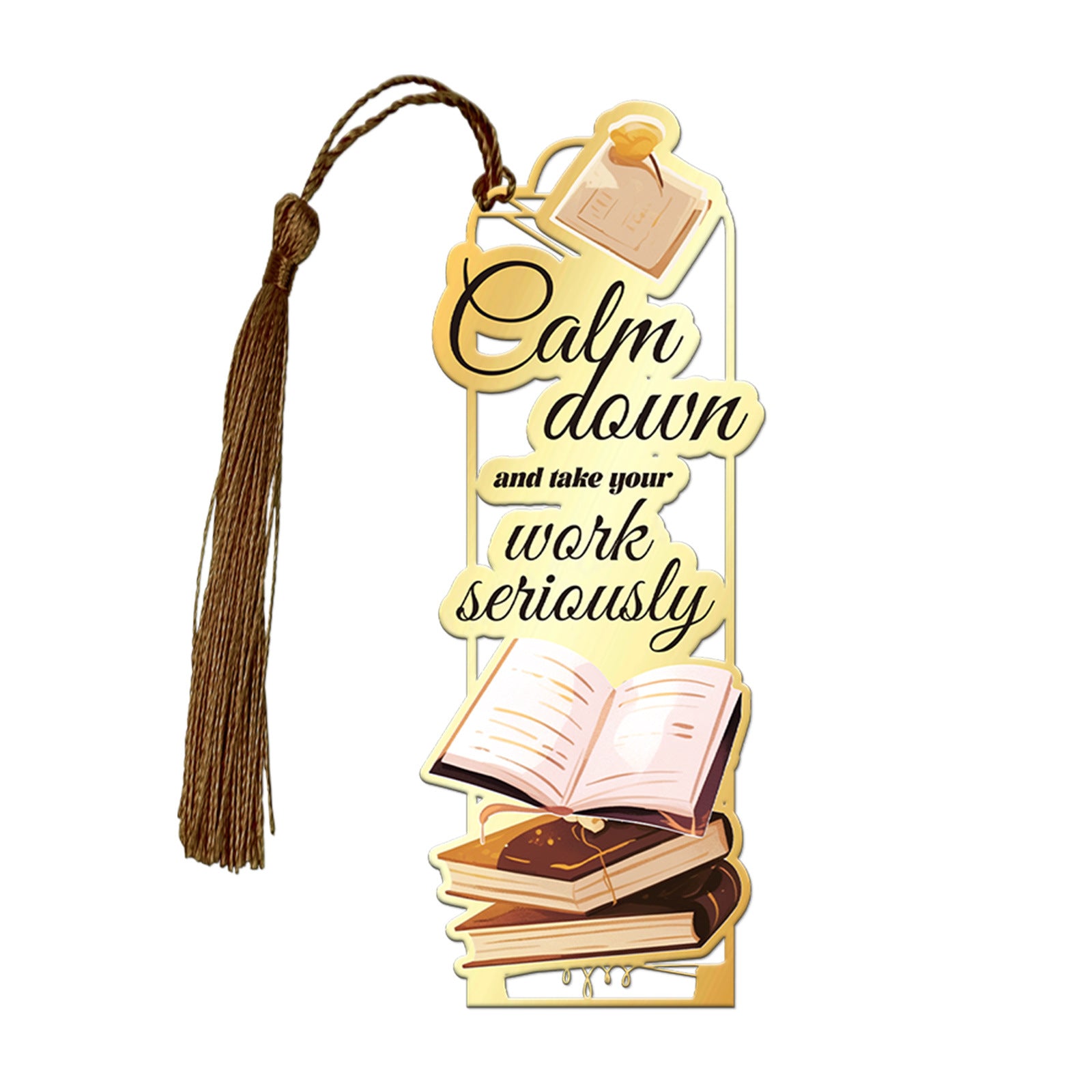 Wholesale Advanced Texture Metal Positive Energy Inspirational English Bookmark Student Exquisite Birthday Gift